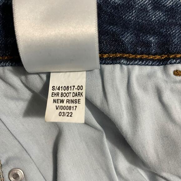 Old Navy Womens 10 Extra High Rise Kicker Boot Cut Button Fly Dark Wash Denim - Picture 8 of 12